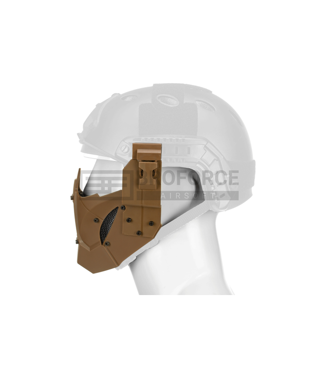 Pirate Arms Warrior Steel Half Face Mask - Tan