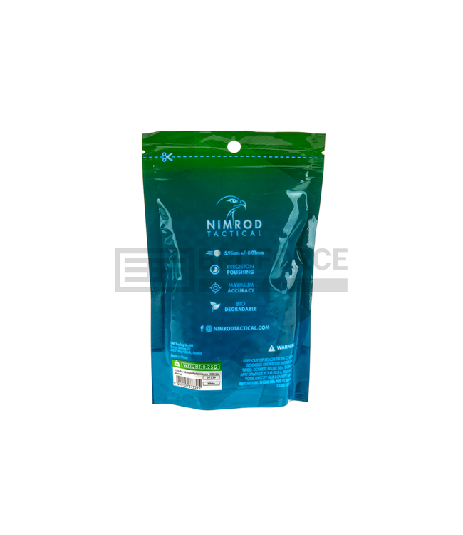 Nimrod 0.25g Bio BB High Performance 1000rds - White