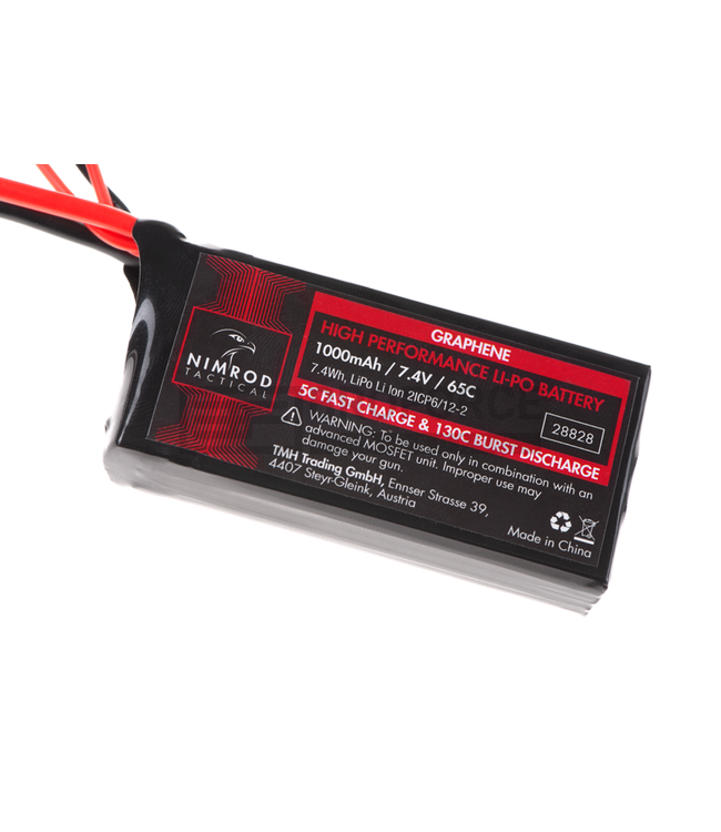 Nimrod Lipo 7.4V 1000mAh 65C Graphene PEQ Type - Black