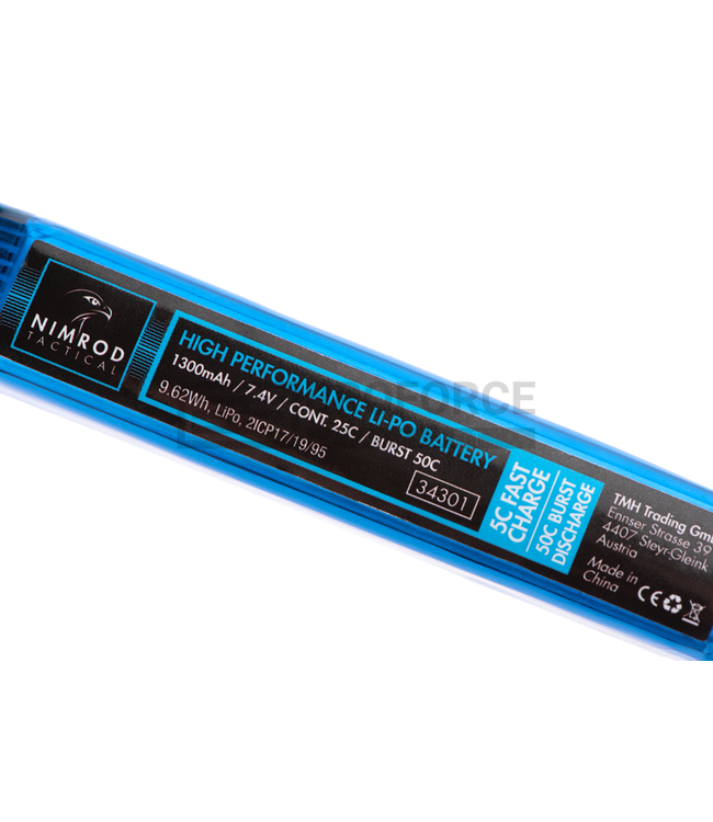 Nimrod Lipo 7.4V 1300mAh 25C  Stock Tube Type
