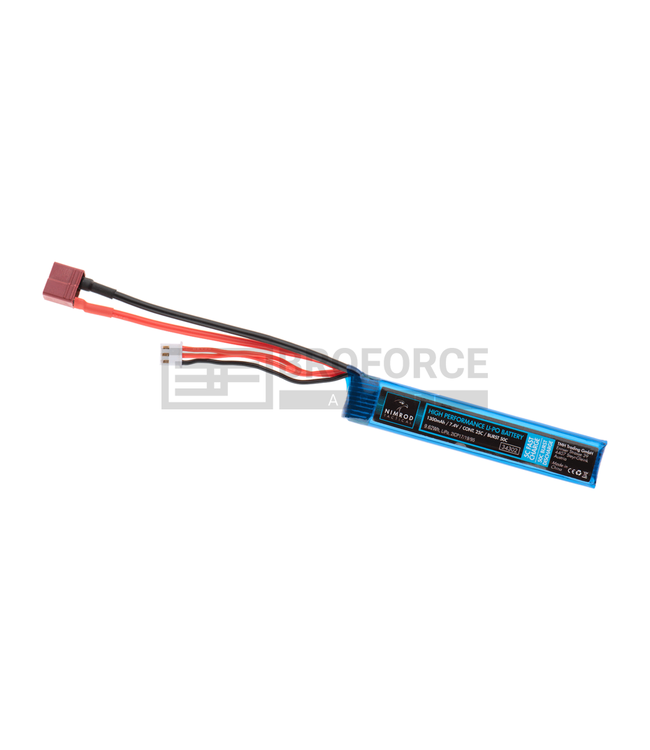 Nimrod Lipo 7.4V 1300mAh 25C Buffer Tube Type T-Plug