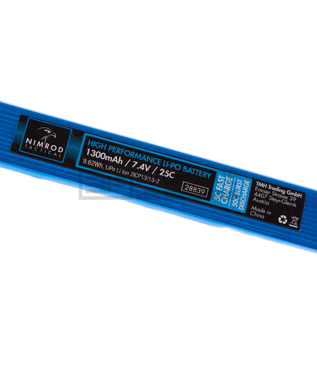 Nimrod Lipo 7.4V 1300mAh 25C Twin Type T-Plug
