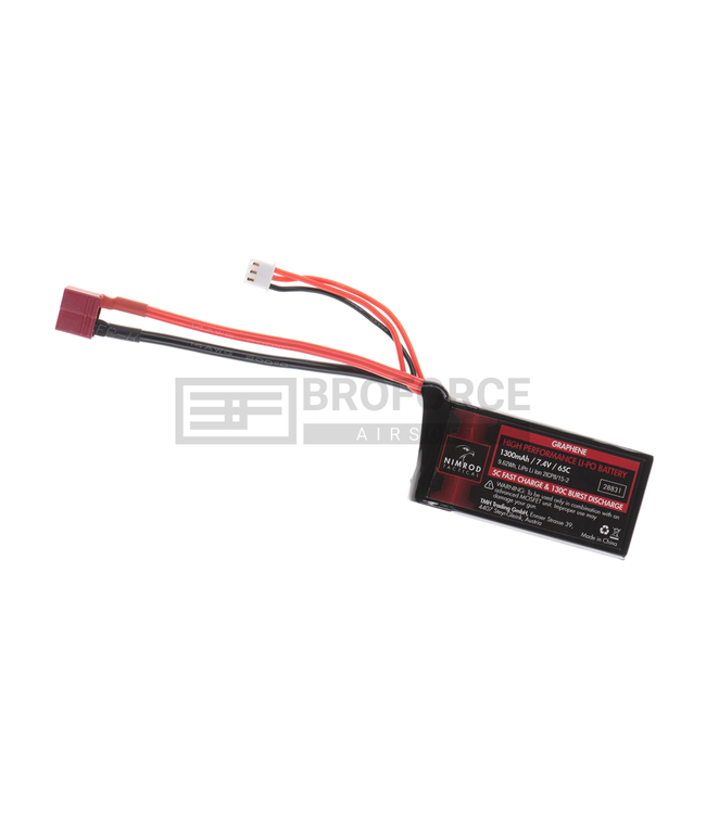 Nimrod Lipo 7.4V 1300mAh 65C Graphene Mini / PEQ Type T-Plug