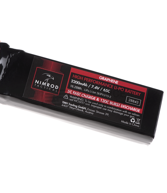 Nimrod Lipo 7.4V 2200mAh 65C Graphene Large Type T-Plug