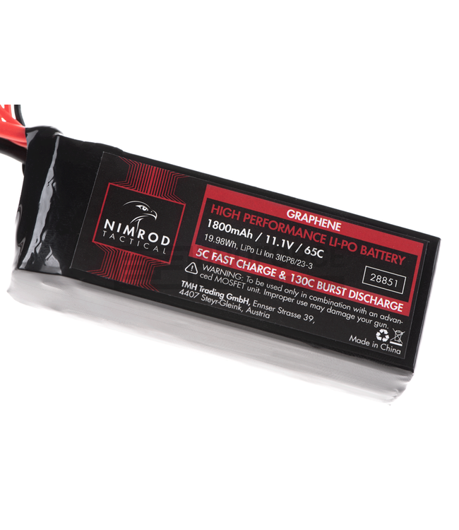 Nimrod Lipo 11.1V 1800mAh 65C Graphene T-Plug - Black