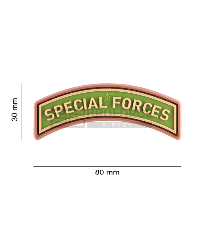 JTG Special Forces Tab Rubber Patch - Green
