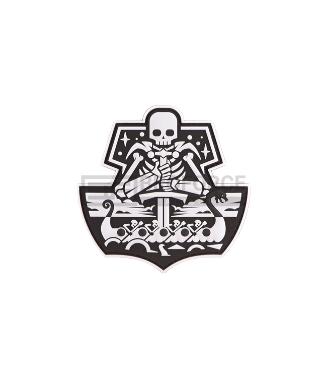 JTG Ghost Ship Skull Rubber Patch - White