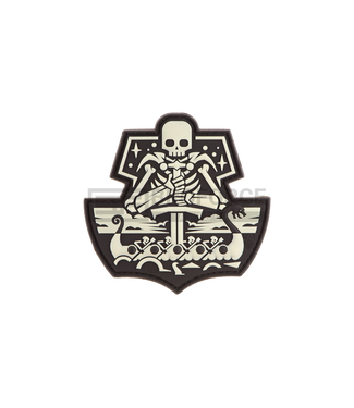 JTG Ghost Ship Skull Rubber Patch - Glow