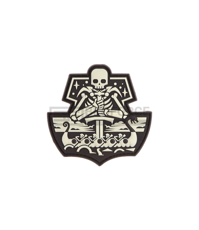 JTG Ghost Ship Skull Rubber Patch - Glow