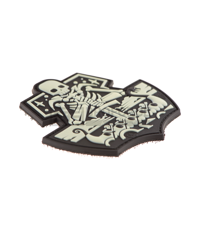 JTG Ghost Ship Skull Rubber Patch - Glow