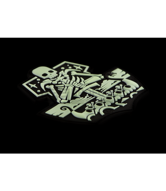 JTG Ghost Ship Skull Rubber Patch - Glow