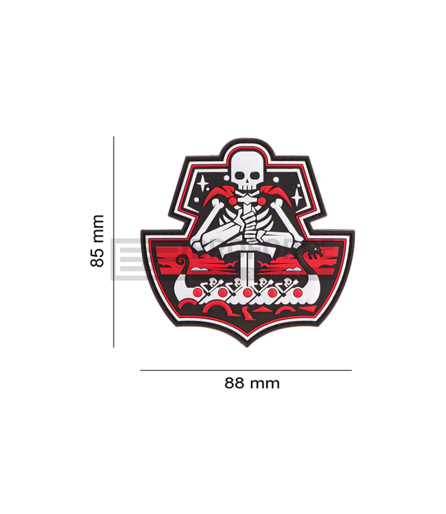 JTG Ghost Ship Skull Rubber Patch - Multicolor