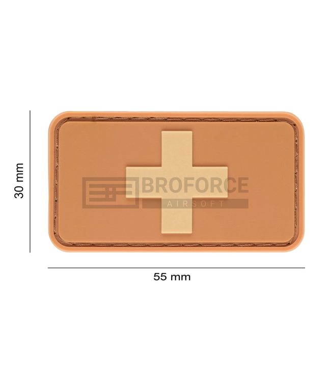 JTG Swiss Flag Rubber Patch - Desert