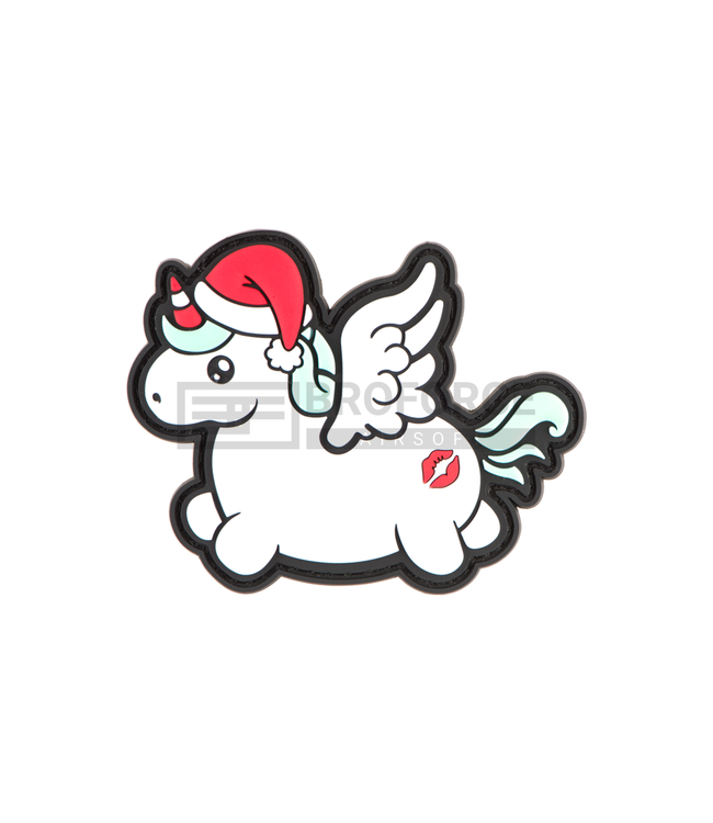 JTG Christmas Unicorn Rubber Patch - Multicolor
