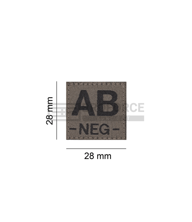 Clawgear AB Neg Bloodgroup Patch - RAL7013