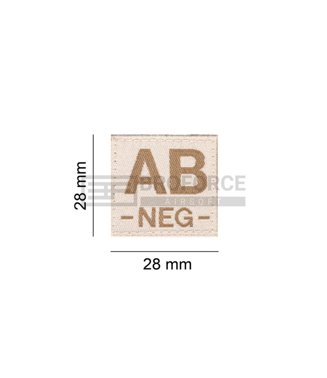 Clawgear AB Neg Bloodgroup Patch - Desert