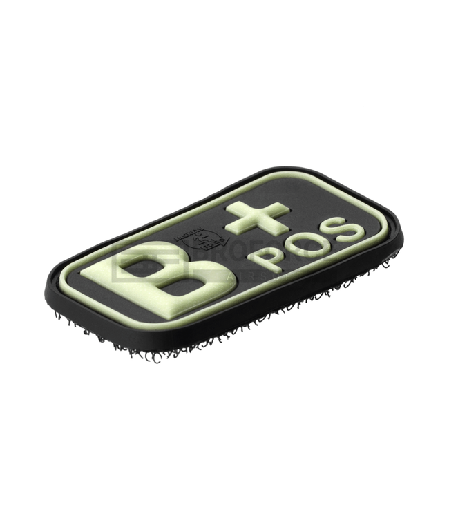 JTG Bloodtype Rubber Patch B Pos - Glow