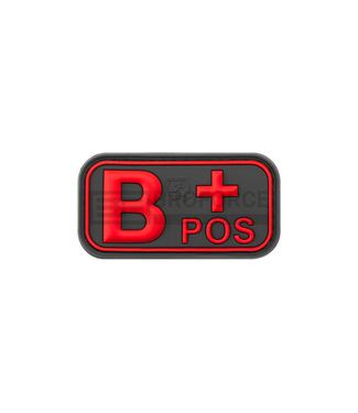 JTG Bloodtype Rubber Patch B Pos - Blackmedic JTG Bloodtype Rubber Patch B Pos - Blackmedic