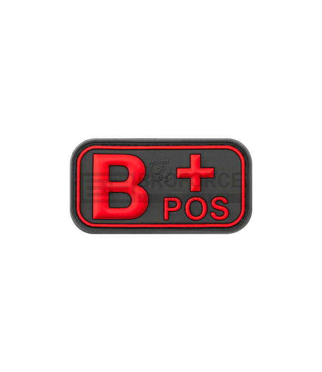 JTG Bloodtype Rubber Patch B Pos - Blackmedic