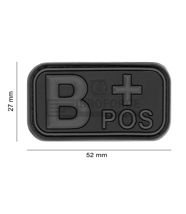JTG Bloodtype Rubber Patch B Pos - Blackops