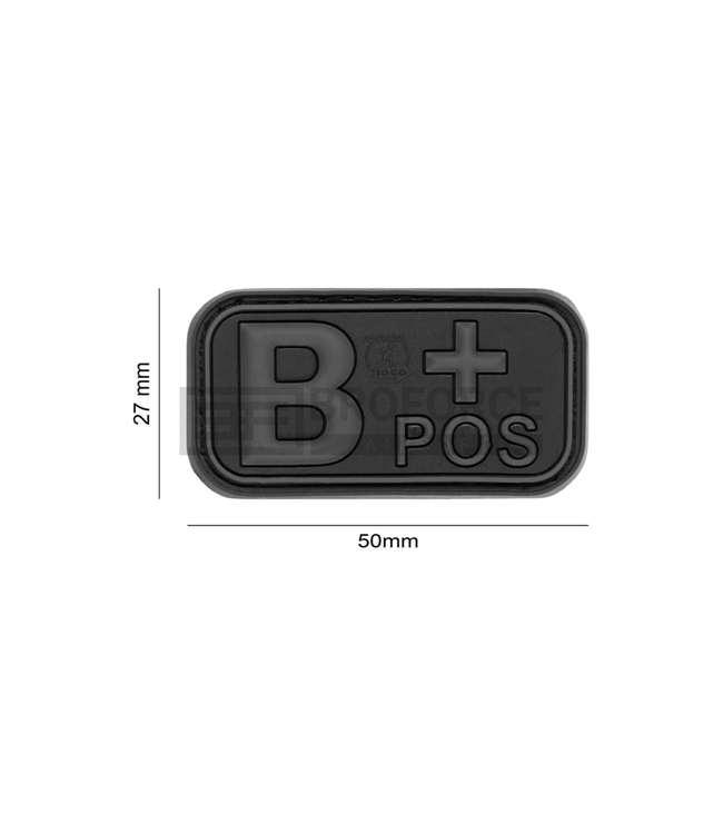 JTG Bloodtype Rubber Patch B Pos - Blackops