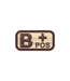 JTG Bloodtype Rubber Patch B Pos - Desert