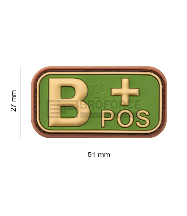 JTG Bloodtype Rubber Patch B Pos - Multicam