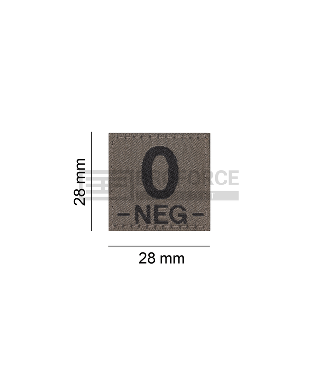 Clawgear 0 Neg Bloodgroup Patch - RAL7013