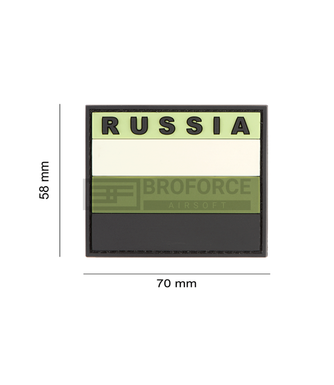JTG Russia Flag Rubber Patch - Forest