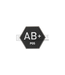 JTG Bloodgroup Hexagon Rubber Patch AB Pos - SWAT