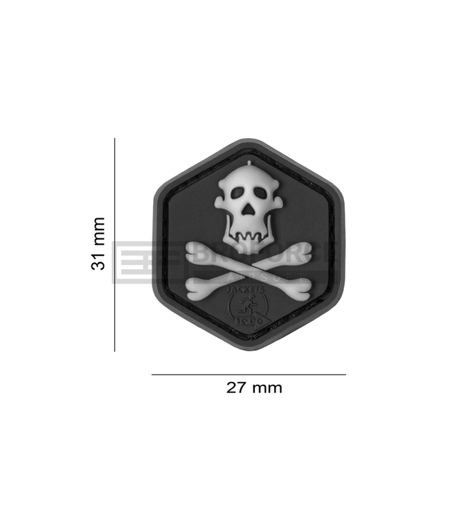 JTG Gorilla Hunter Skull Cat Eye Rubber Patch - Multicolor