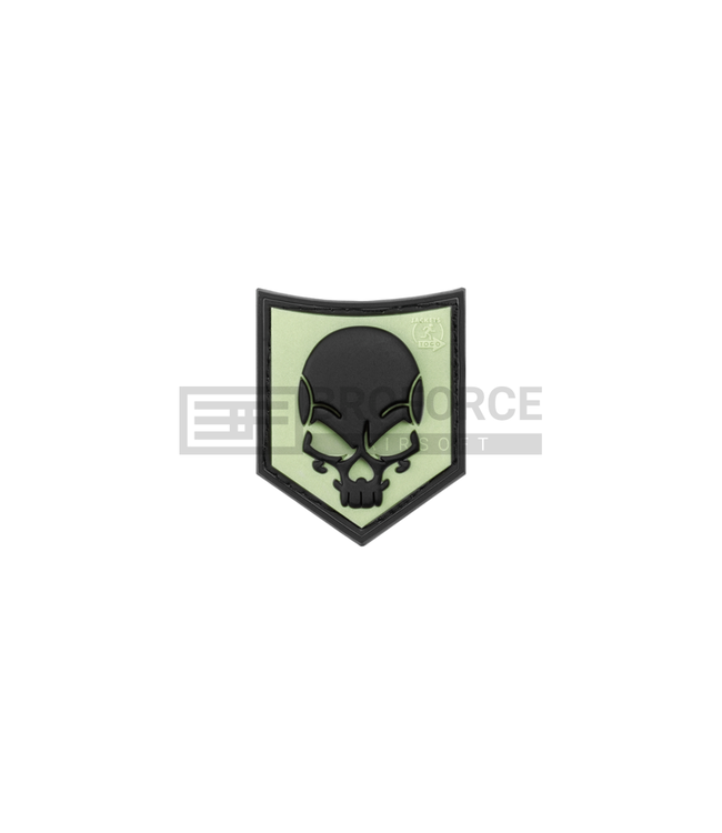JTG SOF Skull Rubber Patch - Glow Back