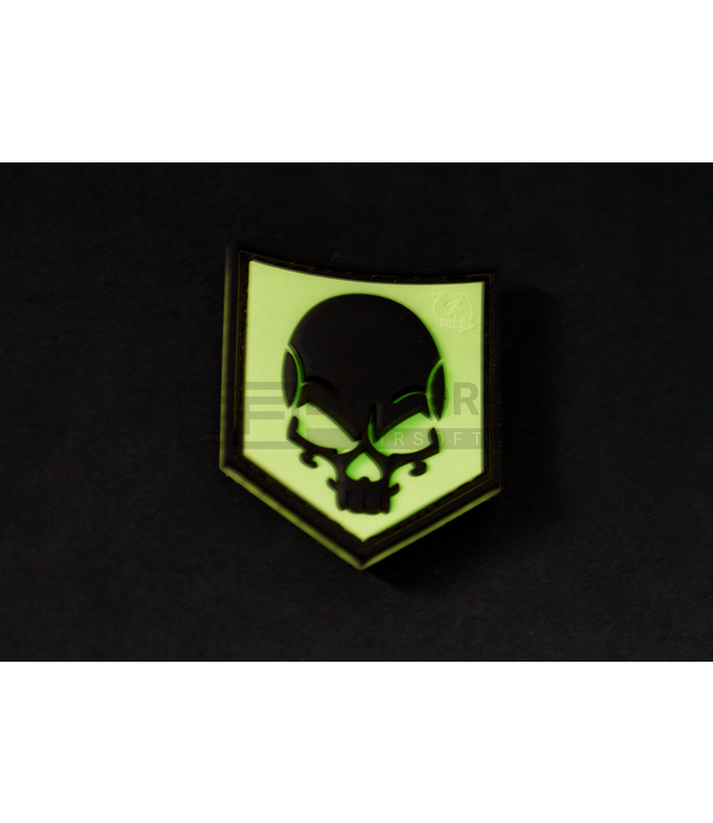 JTG SOF Skull Rubber Patch - Glow Back