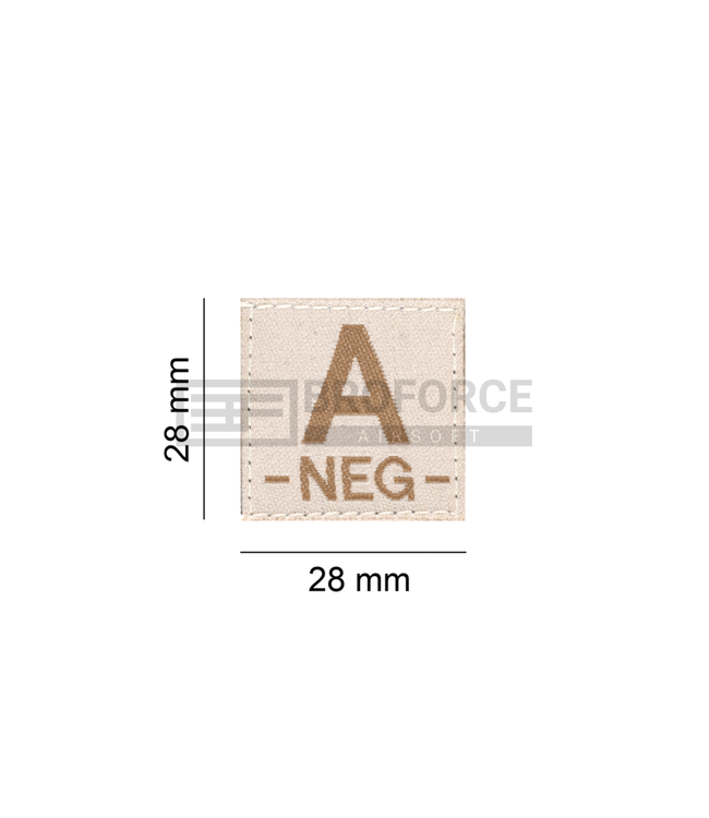 Clawgear A Neg Bloodgroup Patch - Desert