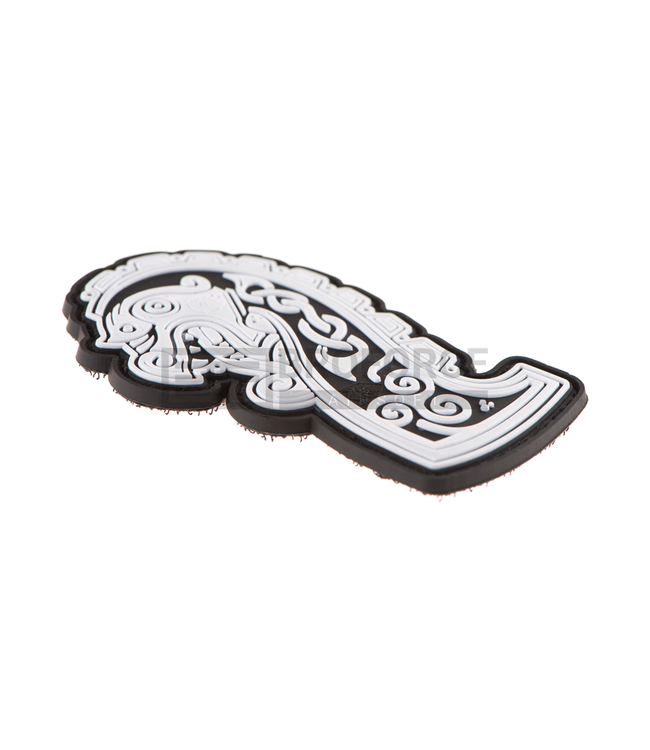 JTG Northman Dragon Ship Head Rubber Patch - White