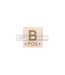 Clawgear B Pos Bloodgroup Patch - Desert