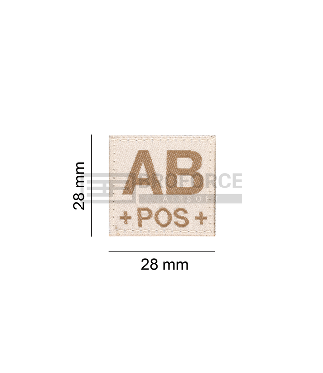 Clawgear AB Pos Bloodgroup Patch - Desert