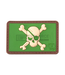 JTG Pirate Skull Rubber Patch - Green JTG Pirate Skull Rubber Patch - Green