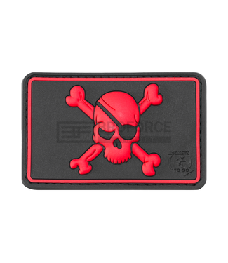 JTG Pirate Skull Rubber Patch - Blackmedic