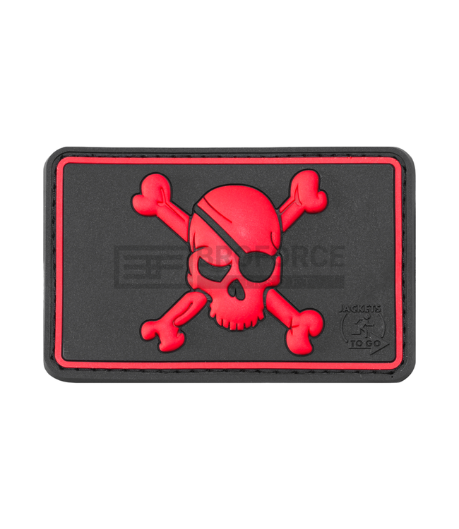 JTG Pirate Skull Rubber Patch - Blackmedic