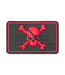 JTG Pirate Skull Rubber Patch - Blackmedic