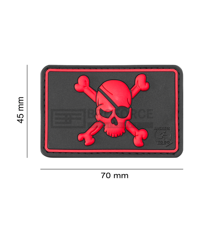JTG Pirate Skull Rubber Patch - Blackmedic