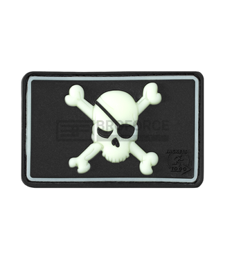 JTG Pirate Skull Rubber Patch - Glow