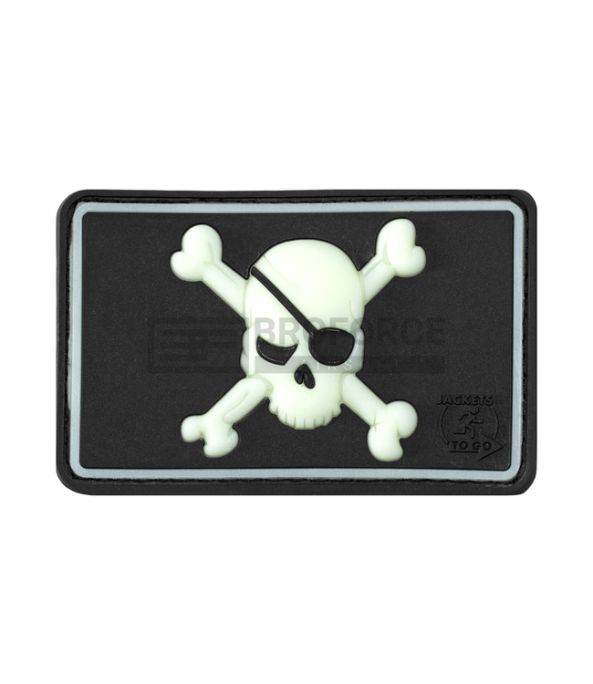 JTG Pirate Skull Rubber Patch - Glow