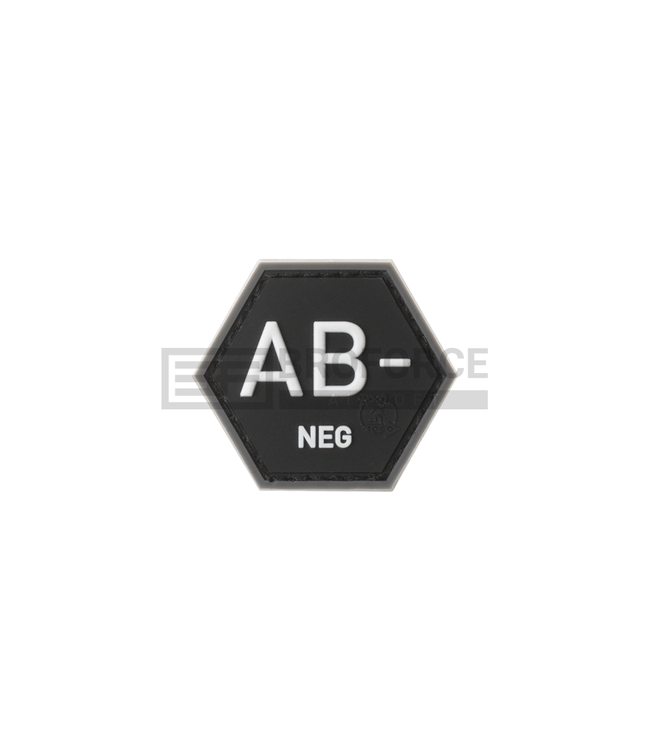 JTG Bloodgroup Hexagon Rubber Patch AB Neg - SWAT