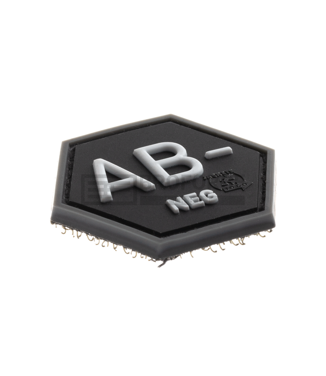 JTG Bloodgroup Hexagon Rubber Patch AB Neg - SWAT