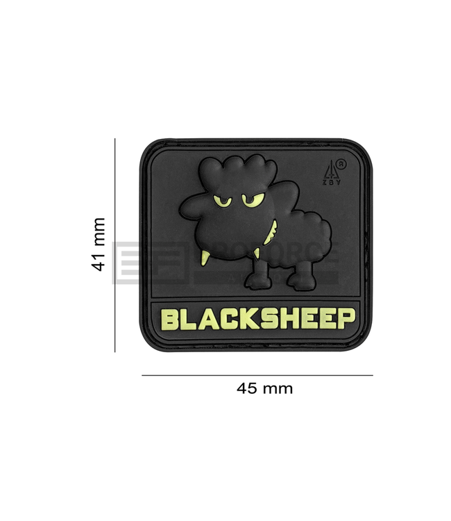 JTG Little Black Sheep Rubber Patch - Glow
