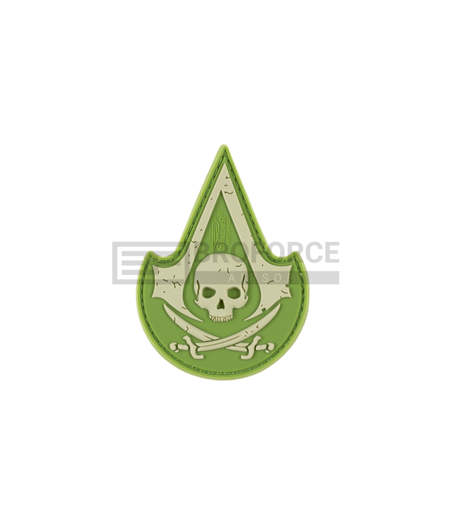 JTG Assassin Skull Rubber Patch - Green