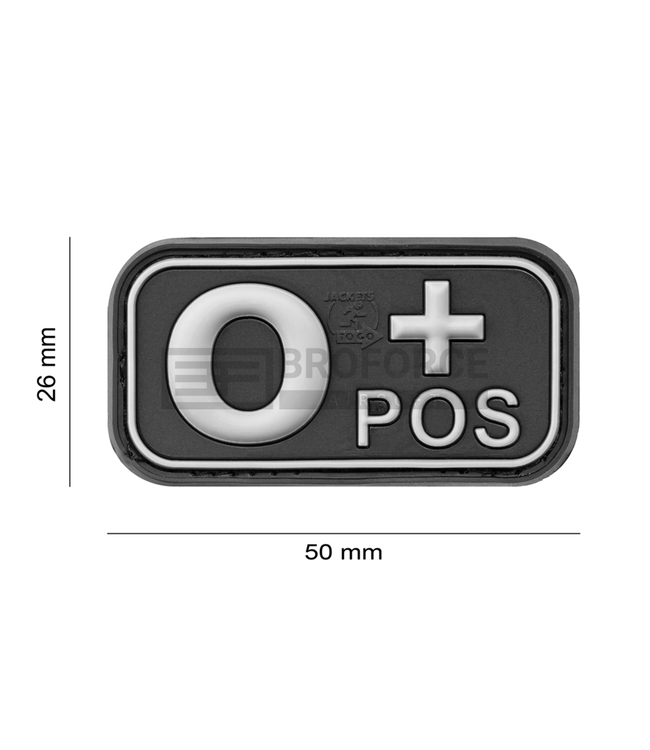 JTG Bloodtype Rubber Patch 0 Pos - SWAT