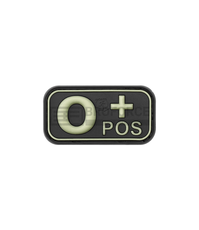 JTG Bloodtype Rubber Patch 0 Pos - Glow